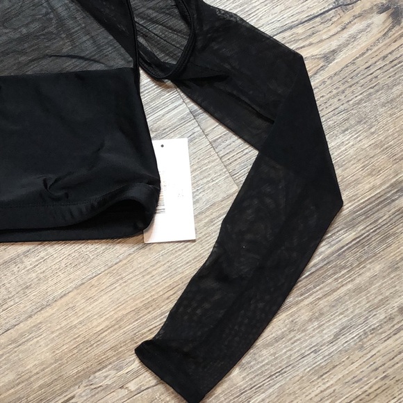 COPY - Double Platinum BLACK Mesh Crop Top- SZ Medium - Picture 7 of 9